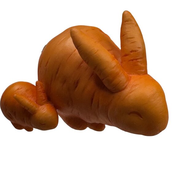 Enesco Home Grown Orange Carrot Mom Bunny Baby Rabbit Vegetable Easter 4006816 - Picture 1 of 11